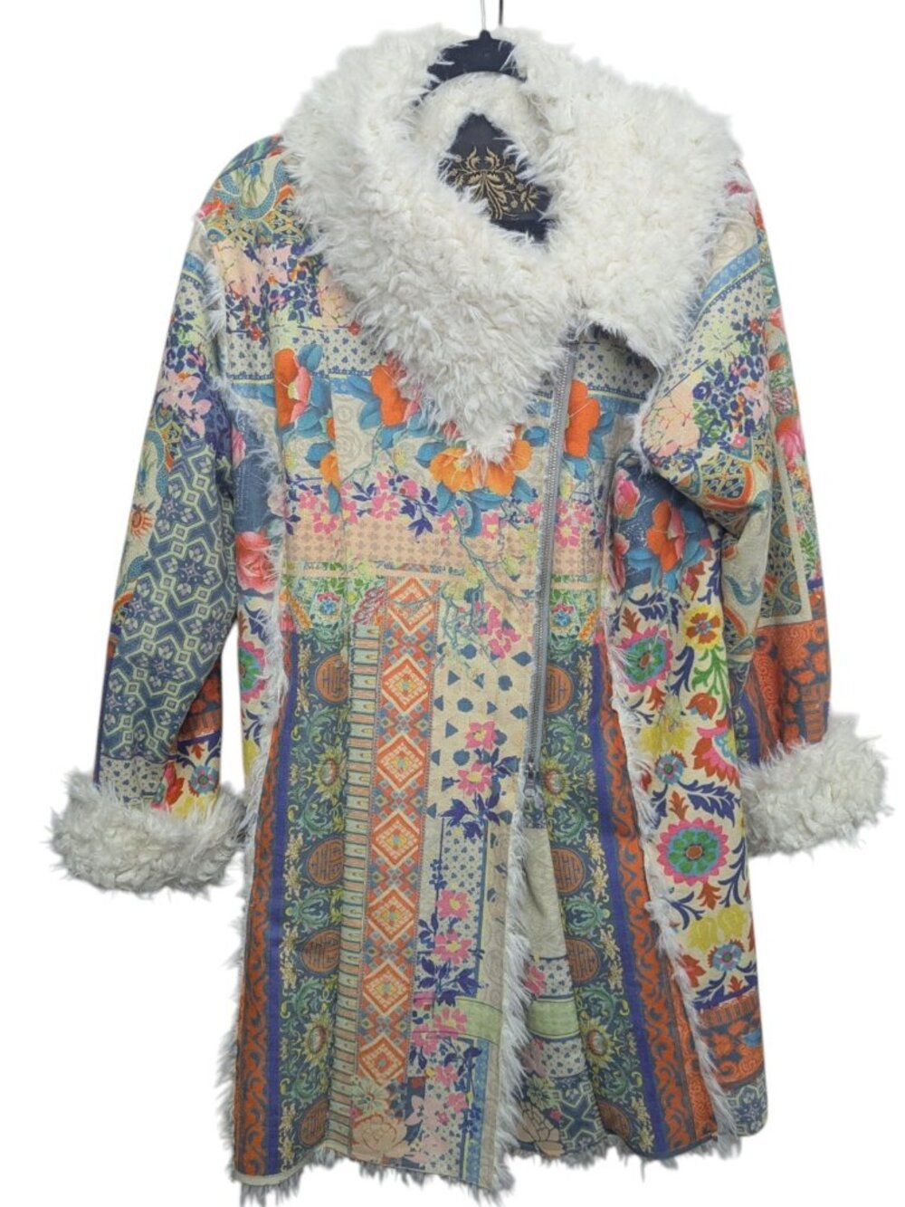 Johnny Was BIYA Sherpa Winter Jacket Coat Womens Size Large